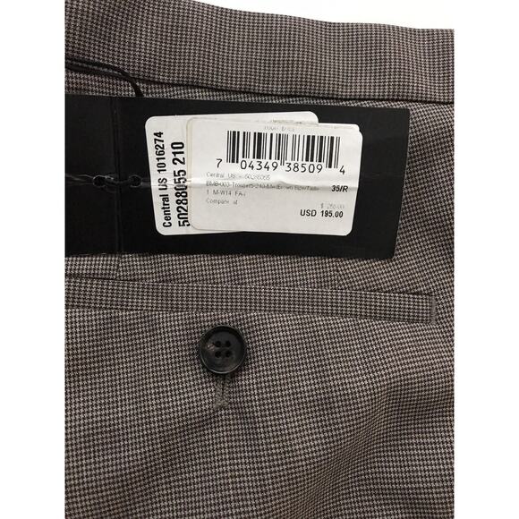 NWT $255 Boss Hugo Boss Central Mens Medium Brown Dress Pants Size 35R US - Picture 6 of 9
